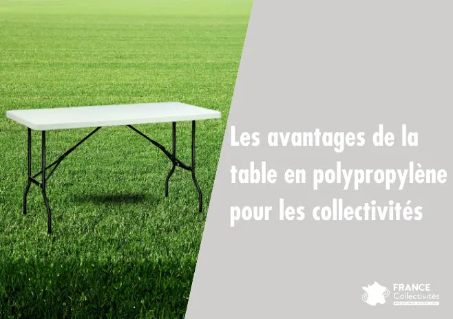 Table en polypropylène pour collectivités utilisée en salle polyvalente et restauration collective