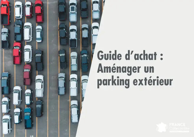 Équipements pour aménagement et sécurisation d’un parking extérieur avec signalisation et contrôle d’accès