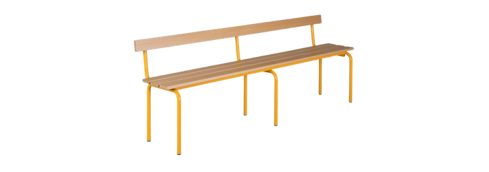 Banc mobiles d'intérieur en bois et polypropylène