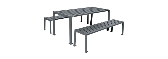 Table de pique-nique en acier robuste
