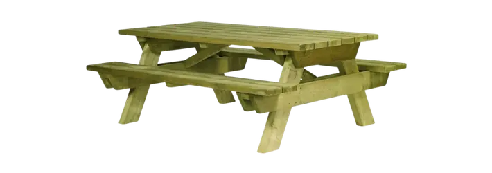 Table de pique-nique en bois pour espaces extérieurs