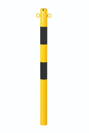 potelet Ø 60 mm H 1000 mm avec oeillets, noir-jaune france collectivités