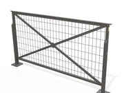 Barrière croix de Saint André grillagée pour sécurisation des trottoirs et écoles