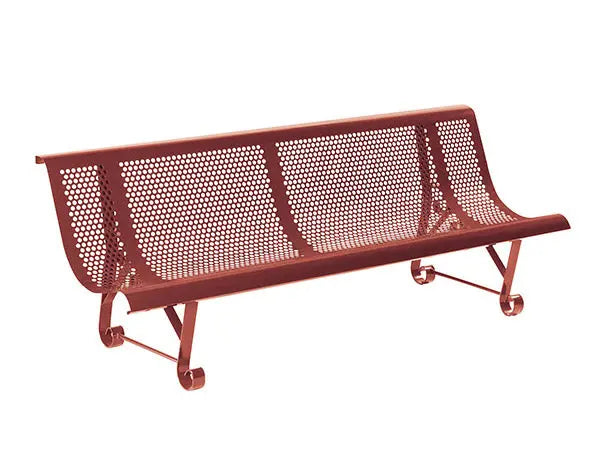 Banc métal vague (trous carrés)
