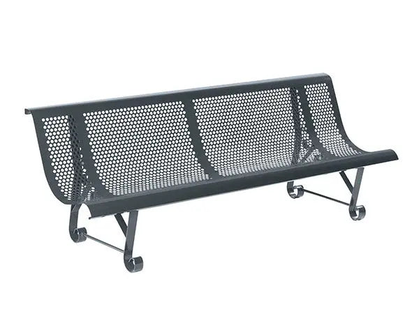 Banc métal vague (trous carrés)