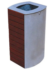 Corbeille Costa bois acier 60 litres france collectivités
