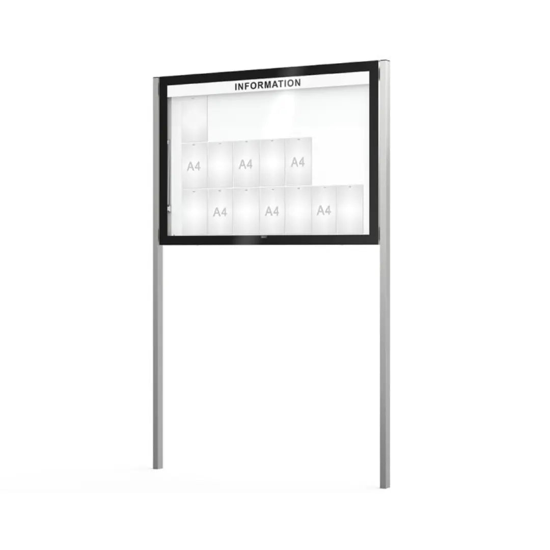 Vitrine d'affichage Edge sur poteaux - France Collectivités