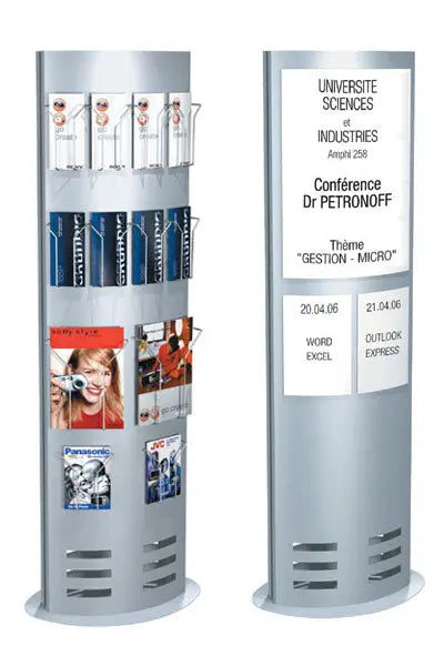 Totem d'exposition porte brochures france collectivités