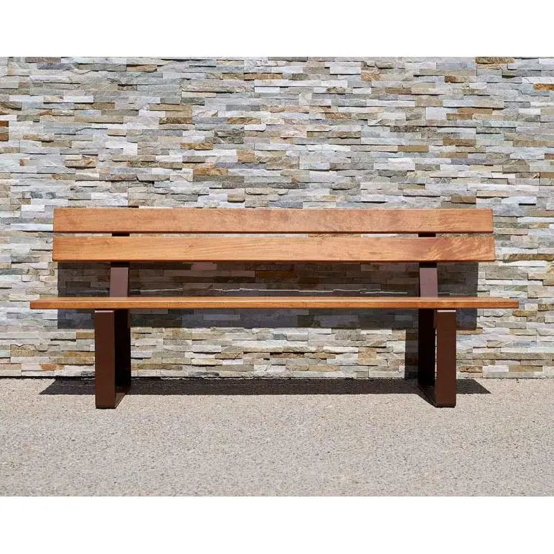Banc Riga mobilier urbain avec dossier bois ergonomique