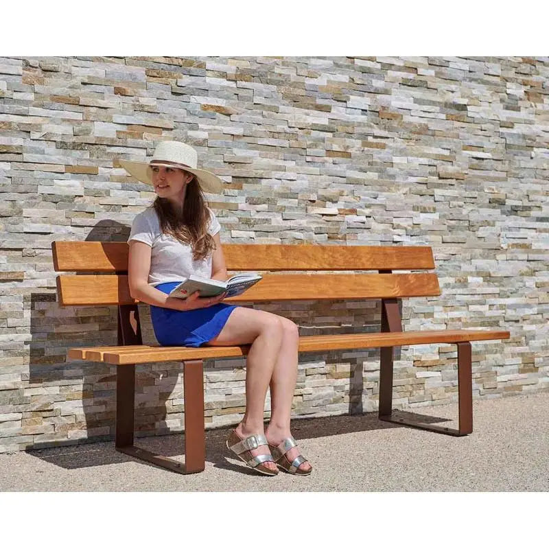 Banc Riga avec structure acier 80 mm et bois épaisseur 36 mm