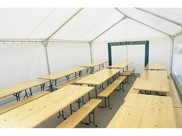 Abri réception 5 x 12 m france collectivités