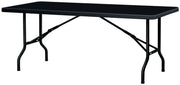 Table pliante plastique plateau noir 183 x 76 cm - France Collectivités
