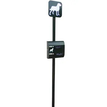 Borne de propreté canine avec distributeur double rouleau