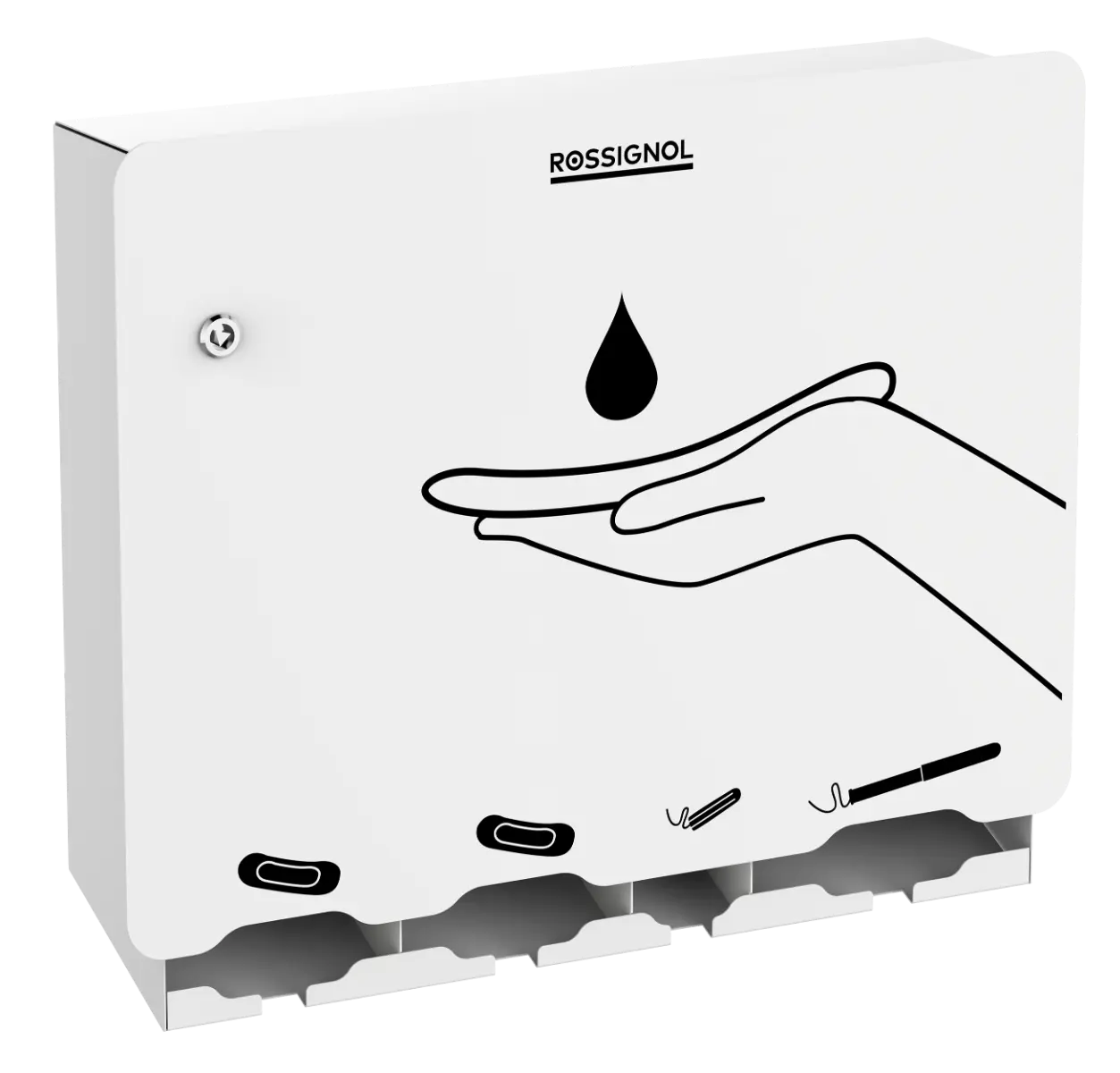 Distributeur protections périodiques 4 compartiments Gaïa Rossignol