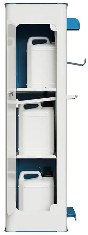 Borne de désinfection des mains à pédale / à poignée pour bidon 5L sur pied Cubagel Rossignol