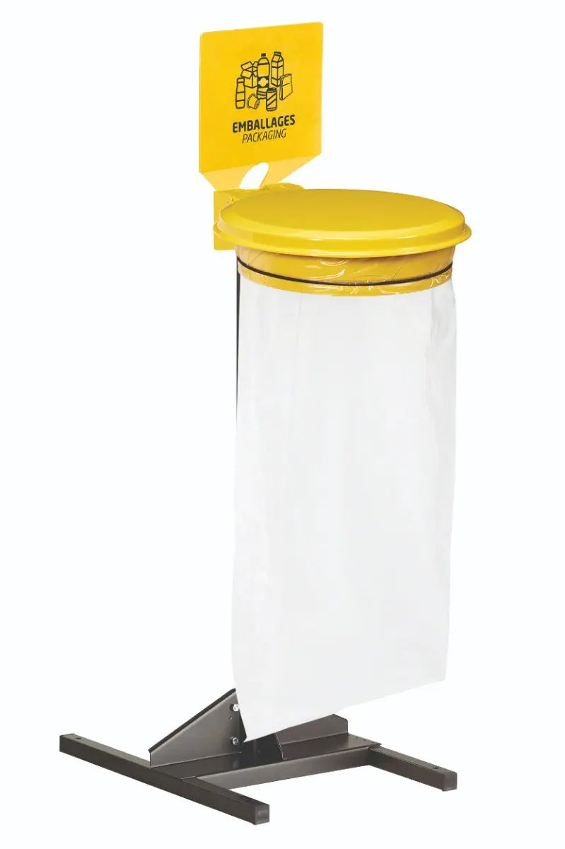 Kit sur socle support sac 110L avec couvercle COLLECMUR Rossignol