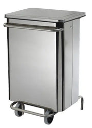 Poubelle mobile à pédale inox Rossignol