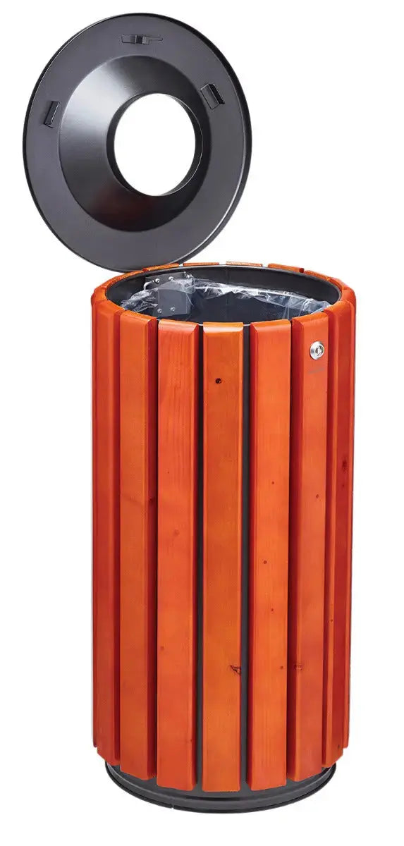 Corbeille bois Zeno Access 80L à poser ou à fixer