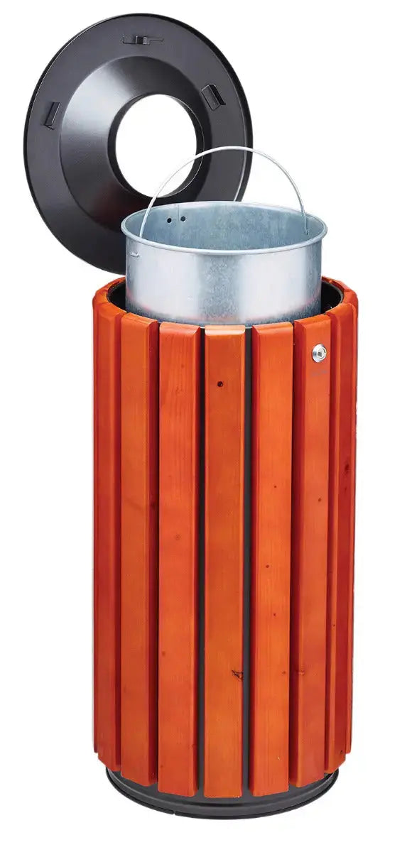 Corbeille bois Zeno Access 80L à poser ou à fixer