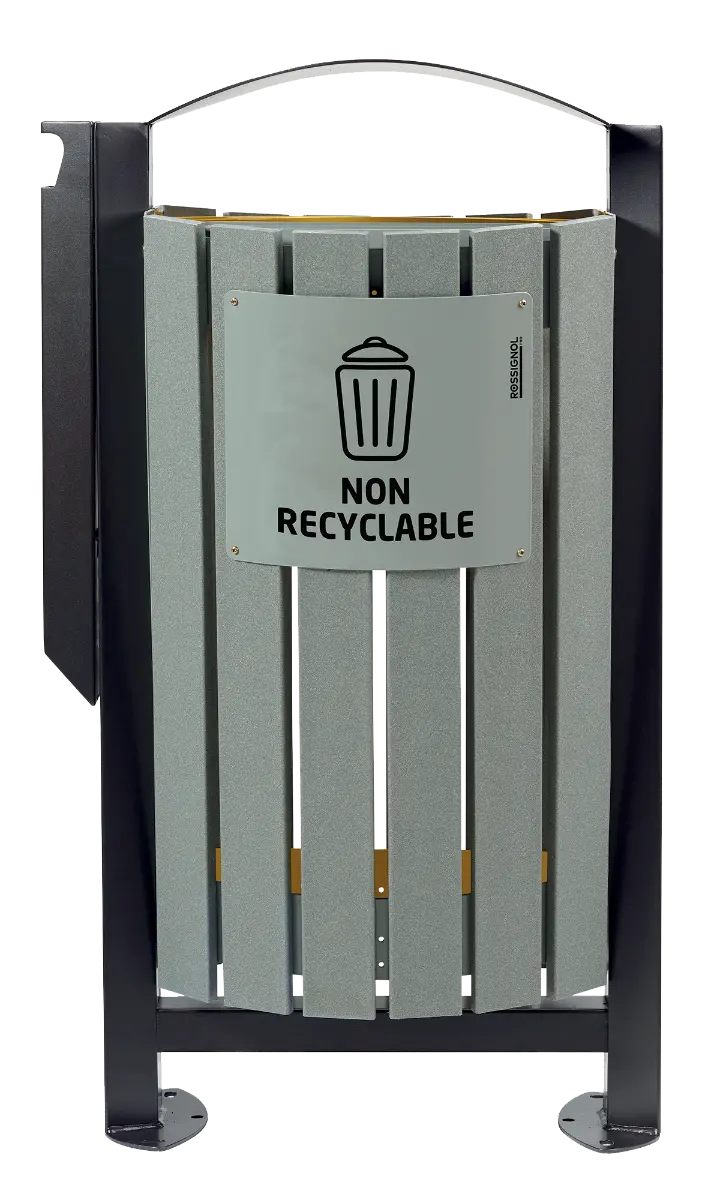Corbeille Arkéa etik 2 x 60 litres sur pied Rossignol
