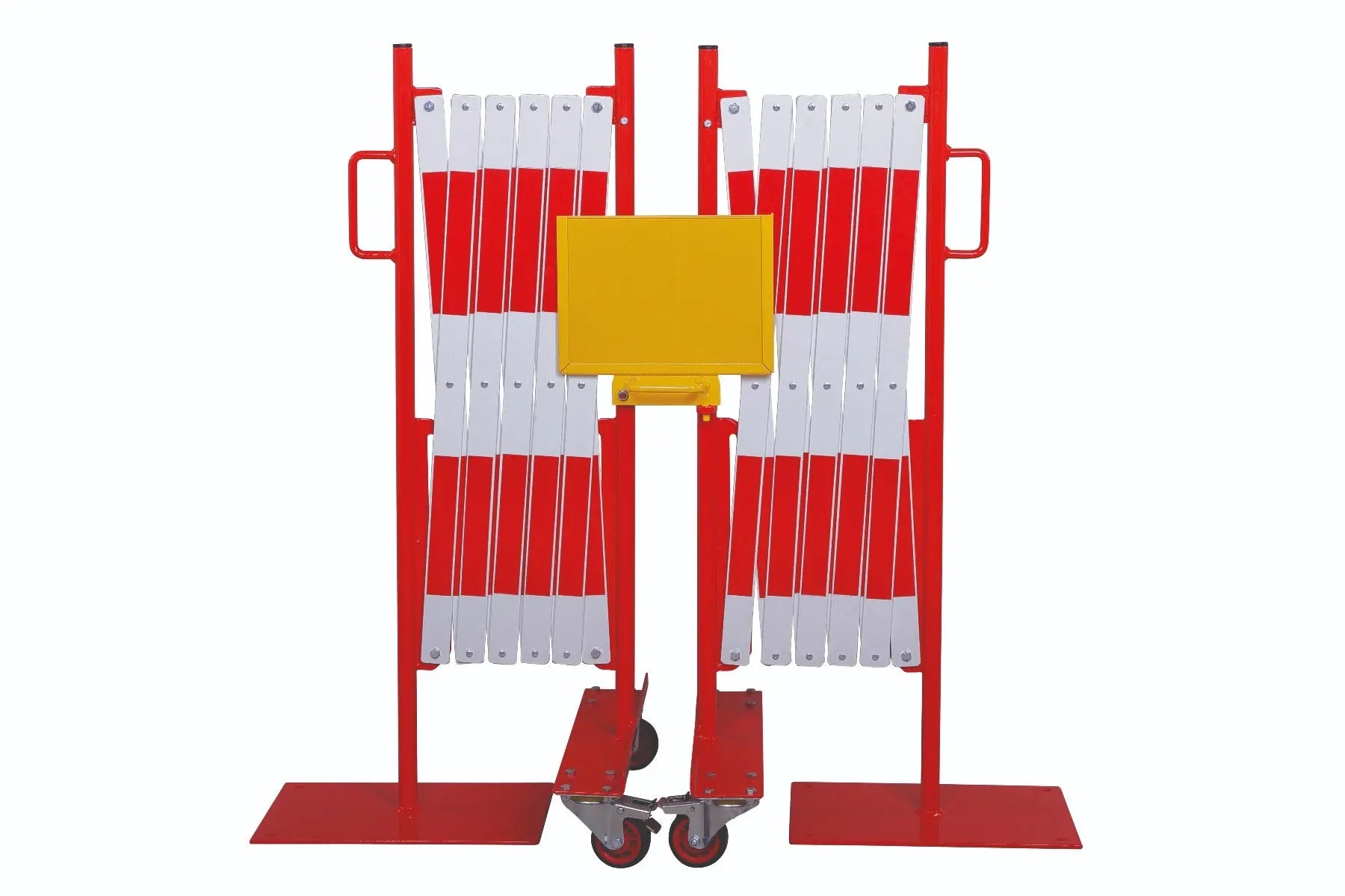Kit 2 pcs. barrière extensible rouge-blanc 2,0m - France Collectivités