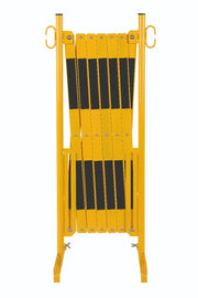 barrière extensible jaune-noir 4m avec pied - France Collectivités