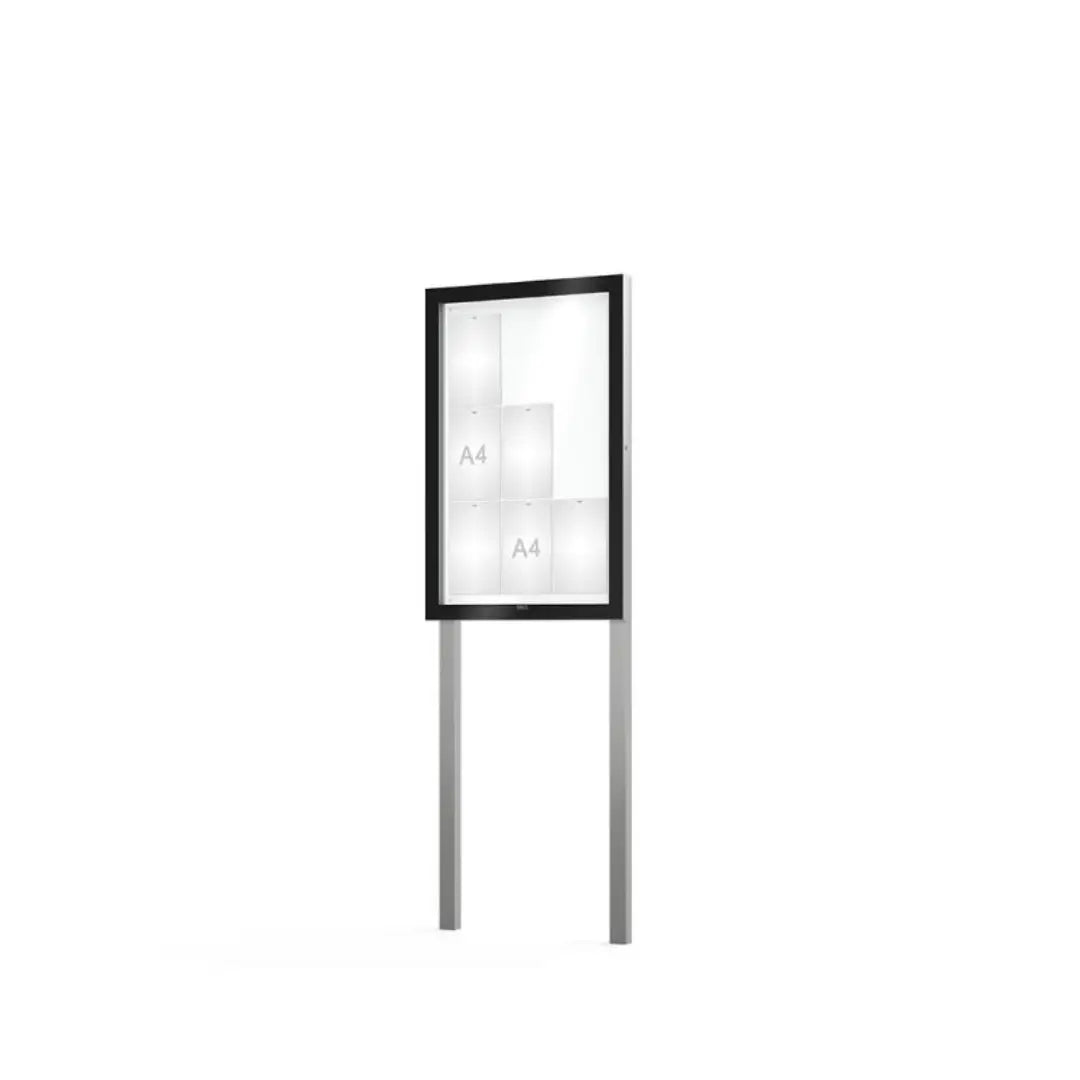 Vitrine d'affichage Edge sur poteaux - France Collectivités
