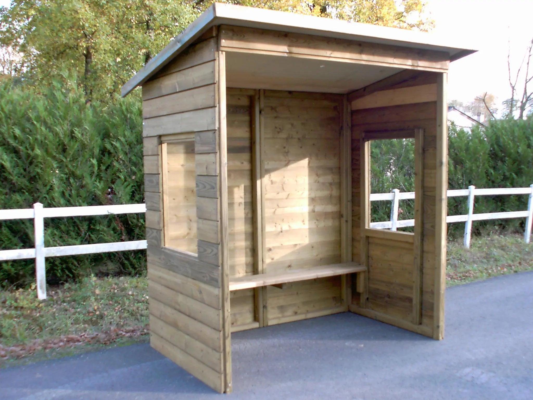 Abri voyageurs bois 3 m - France Collectivités