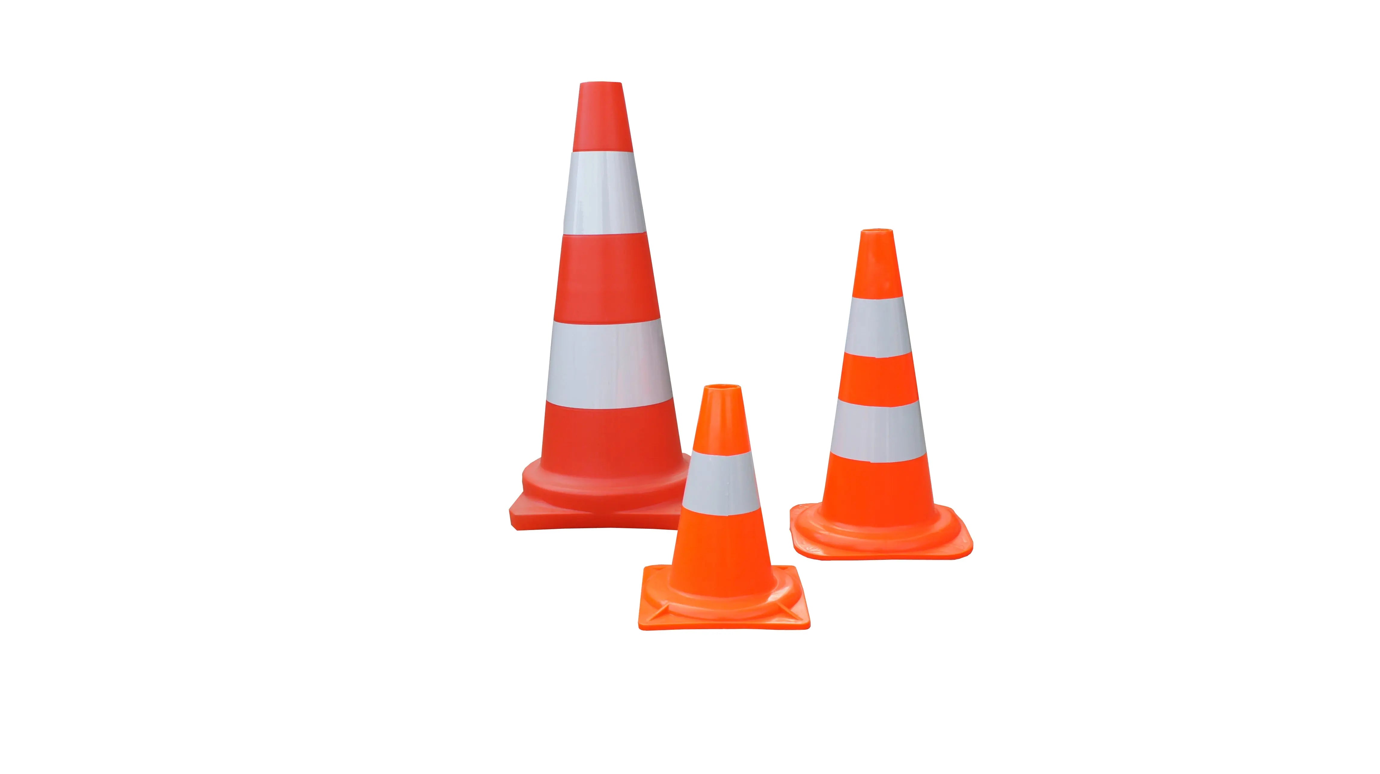 Cône de chantier compact 300 mm pour balisage urbain et sécurisation de zones temporaires