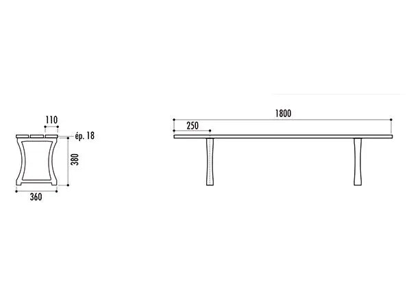 Banquette en compact Longford