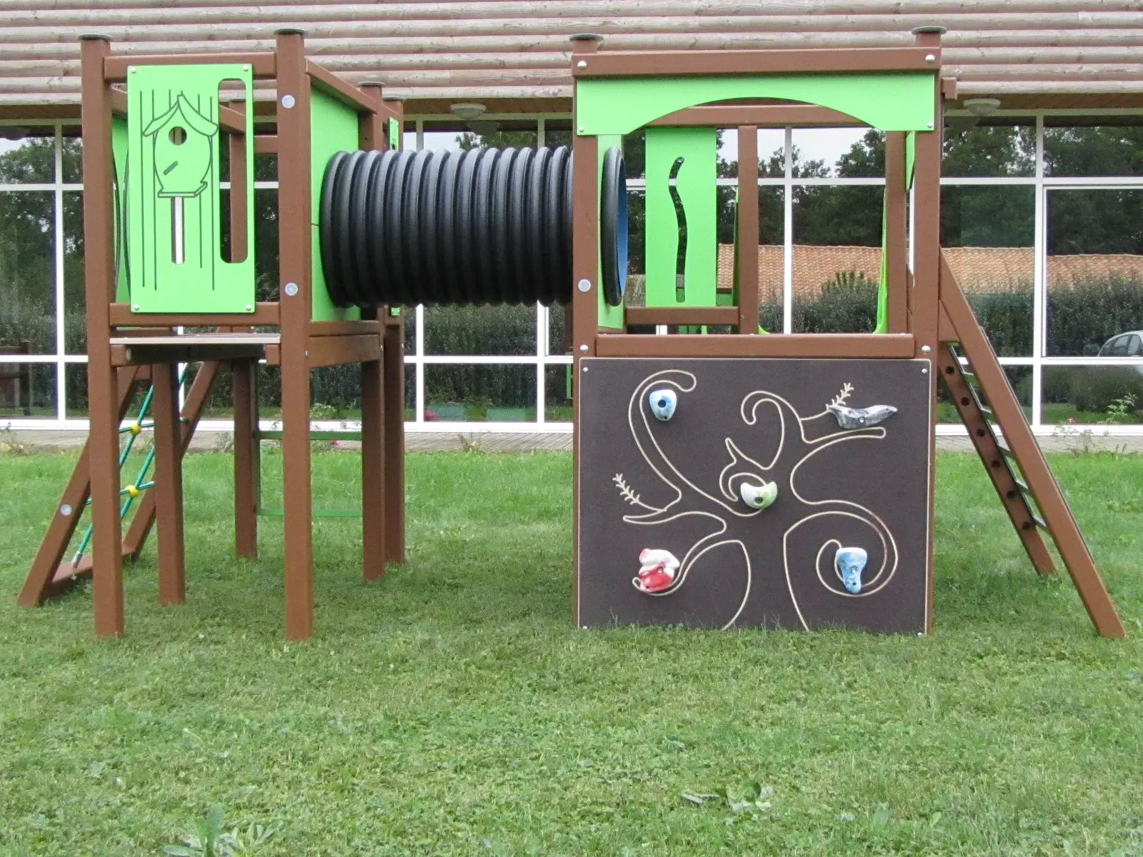 Jeu extérieur Le Papyrus pour écoles et crèches avec hauteur de chute 0,90 m