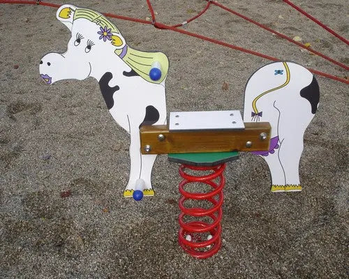 Jeu sur ressort La vache Rosalie 1 place france collectivités