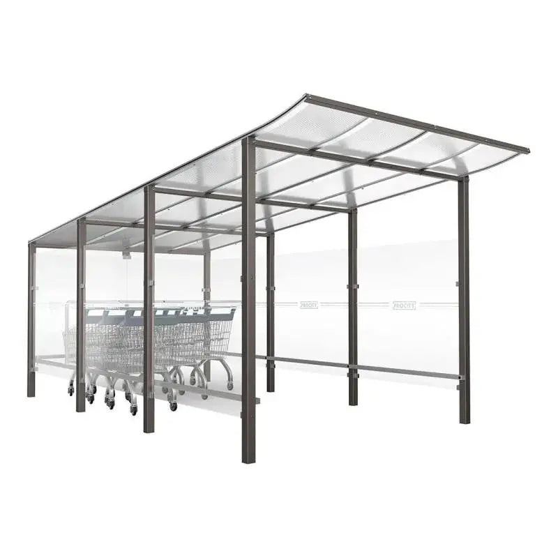 Abri chariots Modulo scellement direct, abri gris city