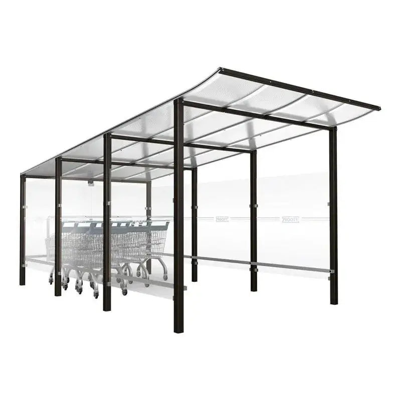 Abri chariots Modulo scellement direct, abri noir
