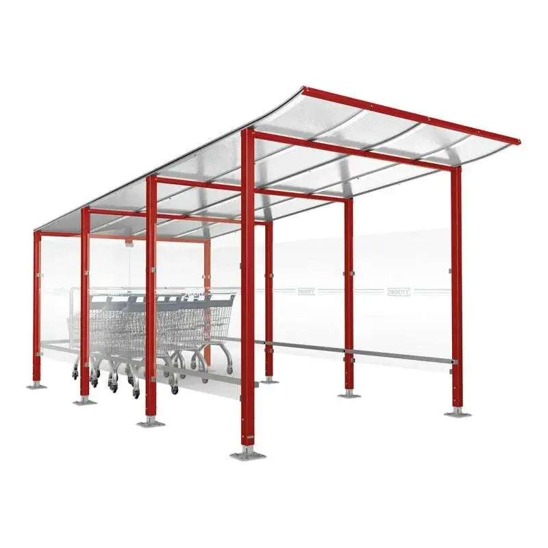 Abri chariots Modulo sur platine, abri bordeaux