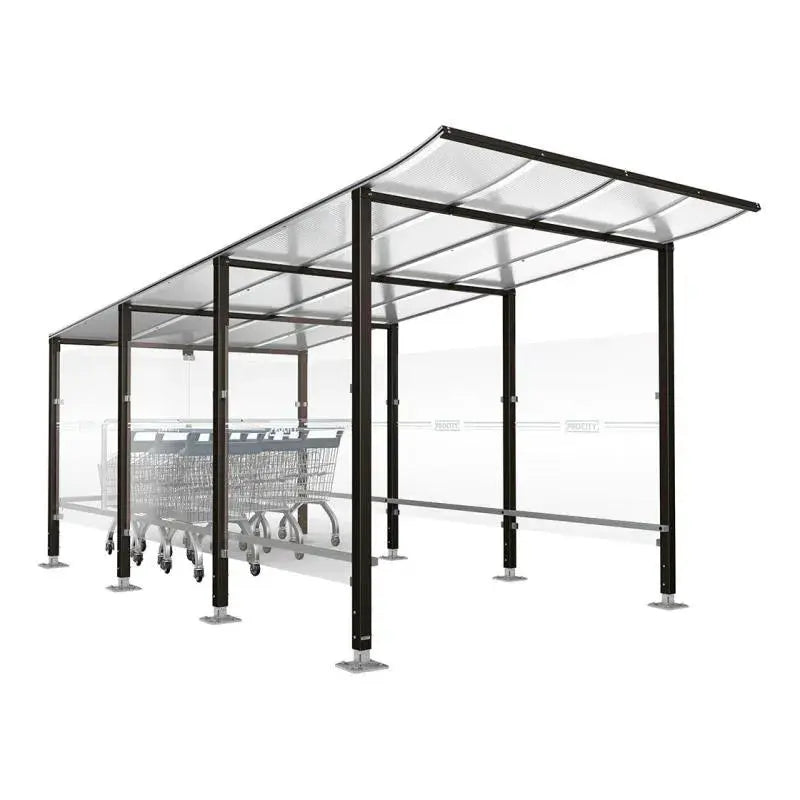 Abri chariots Modulo sur platine, abri noir
