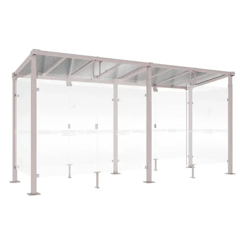 Abri fumeurs contemporain avec structure 445 kg en acier