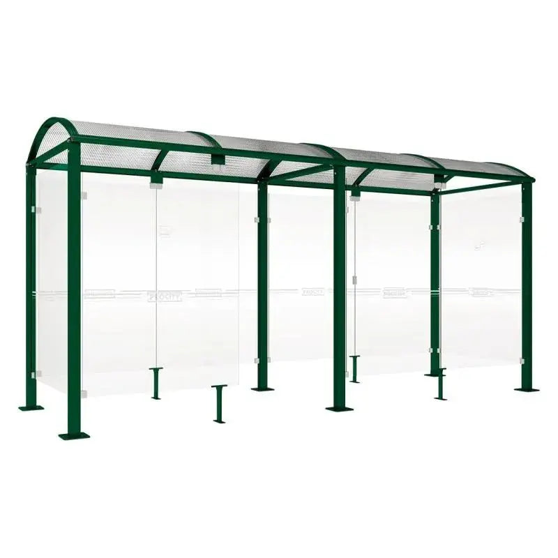 Abri fumeurs classique avec option assis-debout et coupe-vent