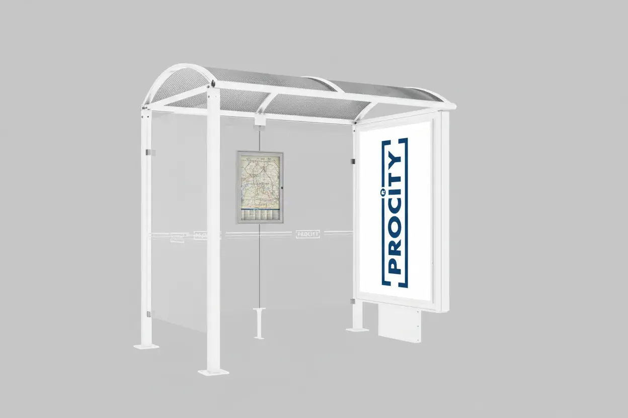 Promo station bus Noirmoutier 1 vitrine 2000 + 1 bardage latéral france collectivités