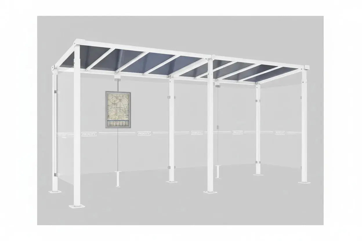 Station de bus Milan avec design contemporain et finition RAL