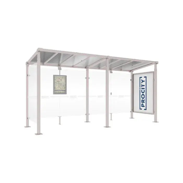 Station de bus Milan avec protection contre pluie et vent