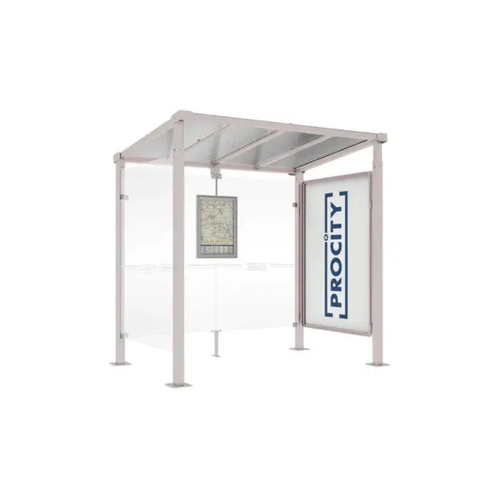 Station de bus Milan avec affichage information voyageurs intégré