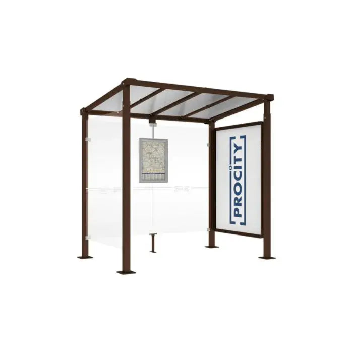 Abribus Milan compact avec finition RAL personnalisable