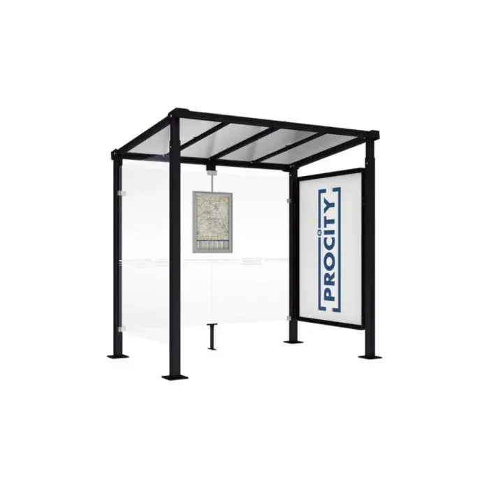 Station de bus Milan avec structure robuste et pose sur platines
