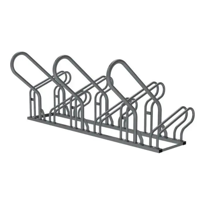 Appui cycles Optimum 6 places en acier galvanisé avec structure tubulaire robuste