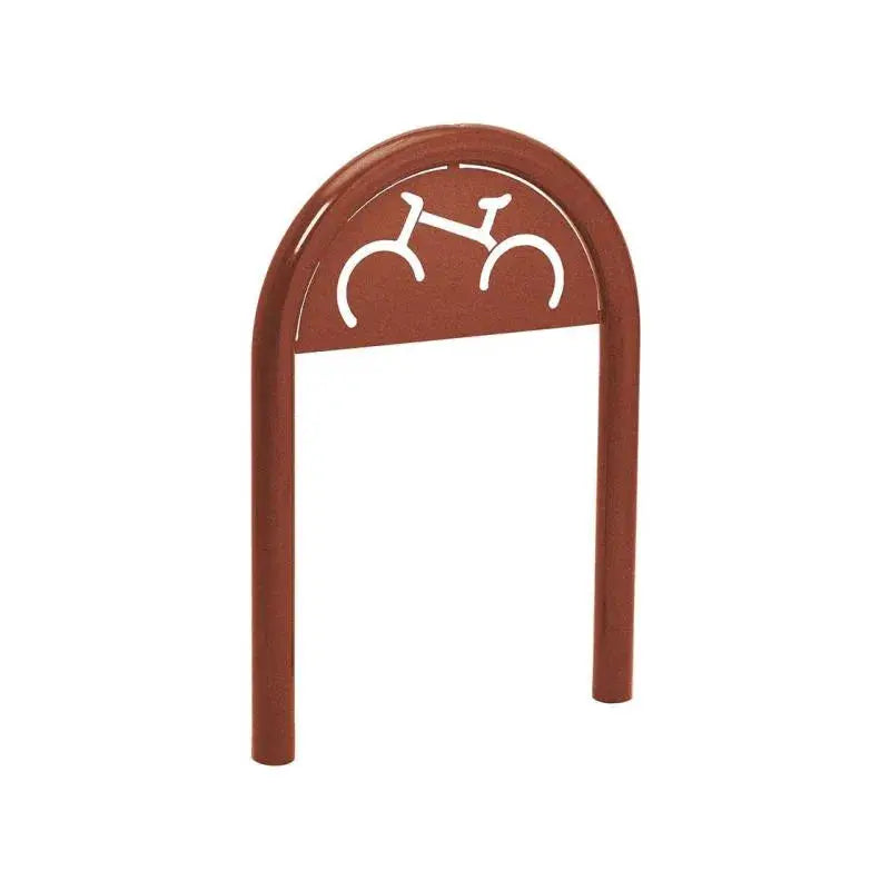 Appui vélo, avec signalétique cyclisme, scellement direct diamètre 60mm corten