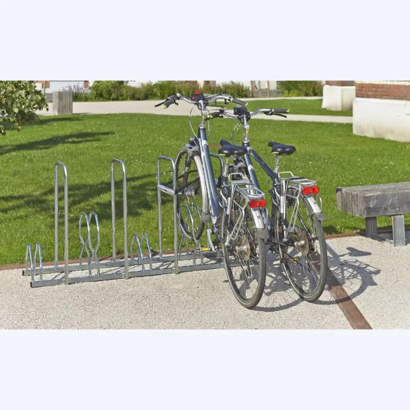 Support cycle râtelier 2 niveaux 4 arceaux - 5 places - France Collectivités