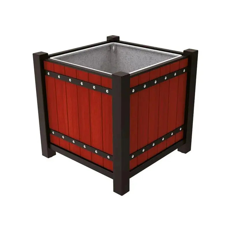 Jardinière Sarlat en bois et acier pour terrasse extérieure