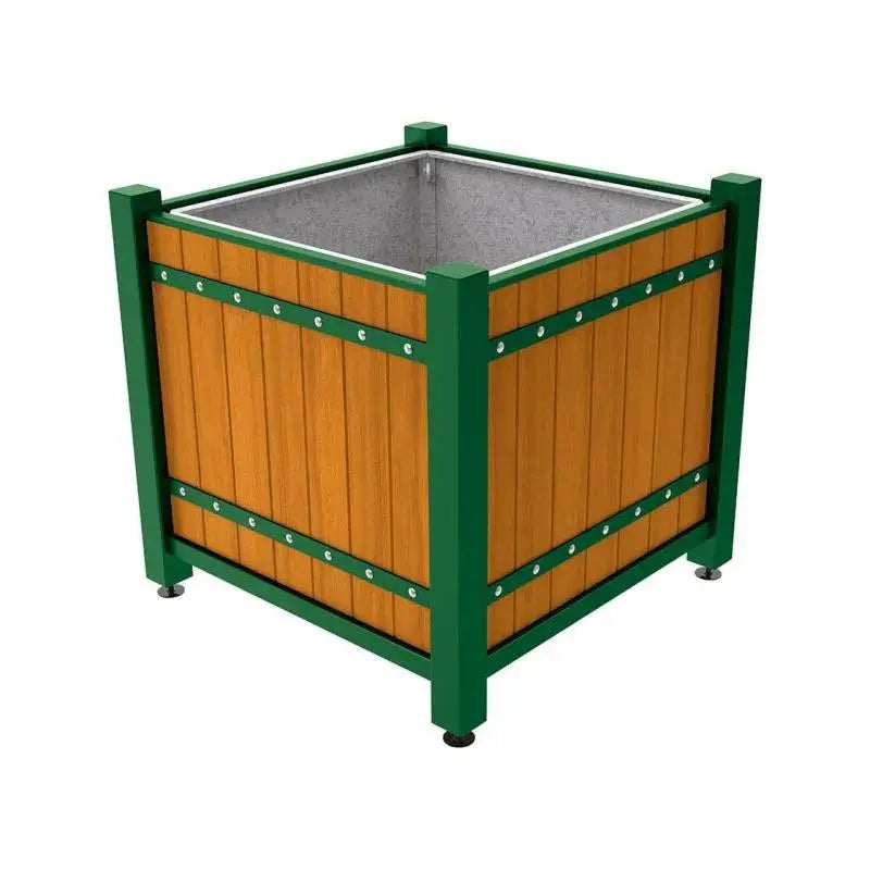 Bac à palmier robuste en acier peint sur zinc