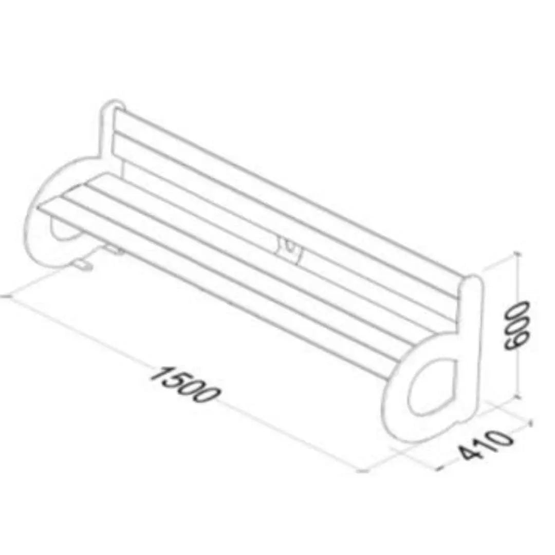 Banc pied lettre "b" pour enfants - NINOU france collectivités